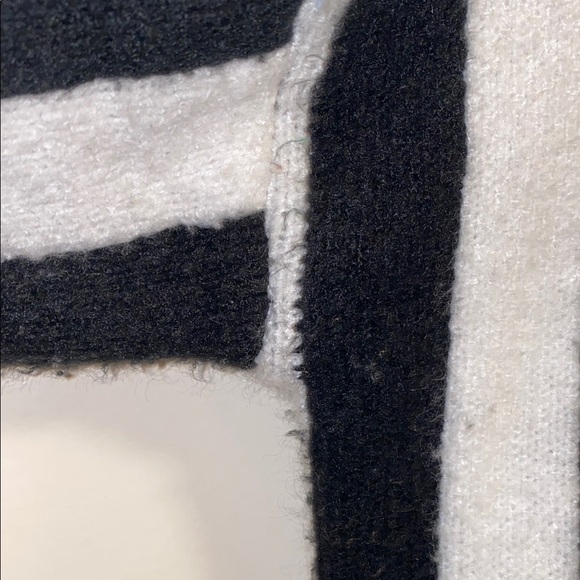 Mango Casual XS Black White Striped Turtleneck Sweater - Picture 6 of 11